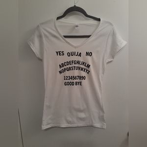 Ouija board white v neck t shirt boutique item size S